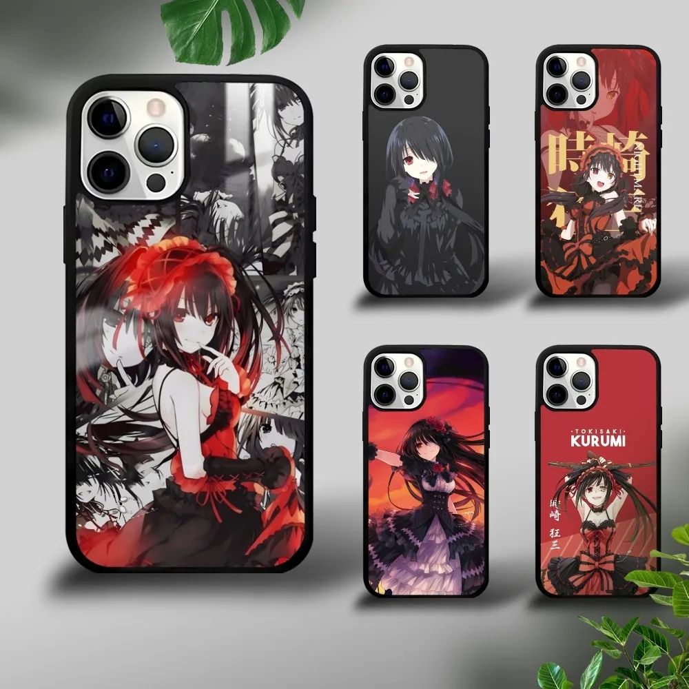 Tokisaki Kurumi fecha A Funda de teléfono en vivo para iPhone 16 15 14 13 12 11 Pro Xs Max Mini Plus Celulares Funda dura