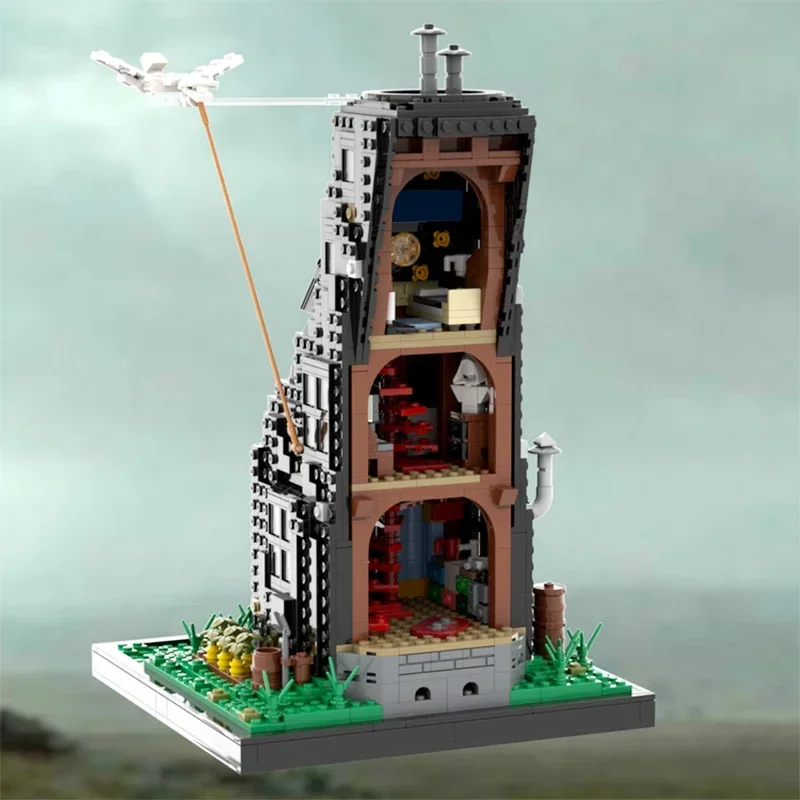 Magisch Schoolmodel Moc Bouwstenen Huis Op De Bergtop Technologie Modulaire Blokken Cadeau Kerst Speelgoed Diy Sets Assemblage