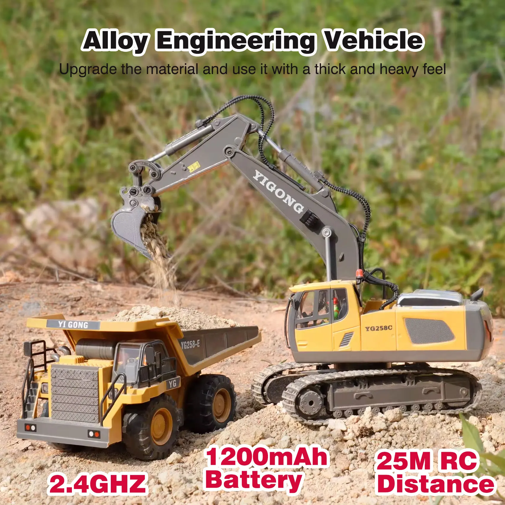 Children Remote Control Car Toys For Boys RC Constructionl Excavator Dump Truck Bulldozer Electric Car Kids Toys Christmas Gifts