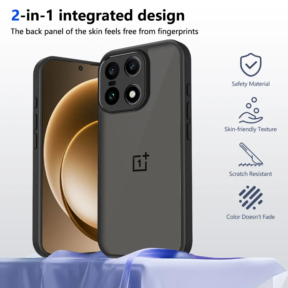 Coque mate pour OnePlus 15 15R 13 13R 13T 11 11R OnePlus Ace 6 6T 5 Pro/Ultra/Racing Nord 5 CE5 CE 5 – Étui de protection arrière pour téléphone