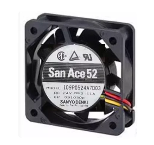 

Sanyo Denki 109P0524A7D03 109P0524A7D04 Cooing Fan DC 24V 0.11A 52x52x15mm 3-Wire