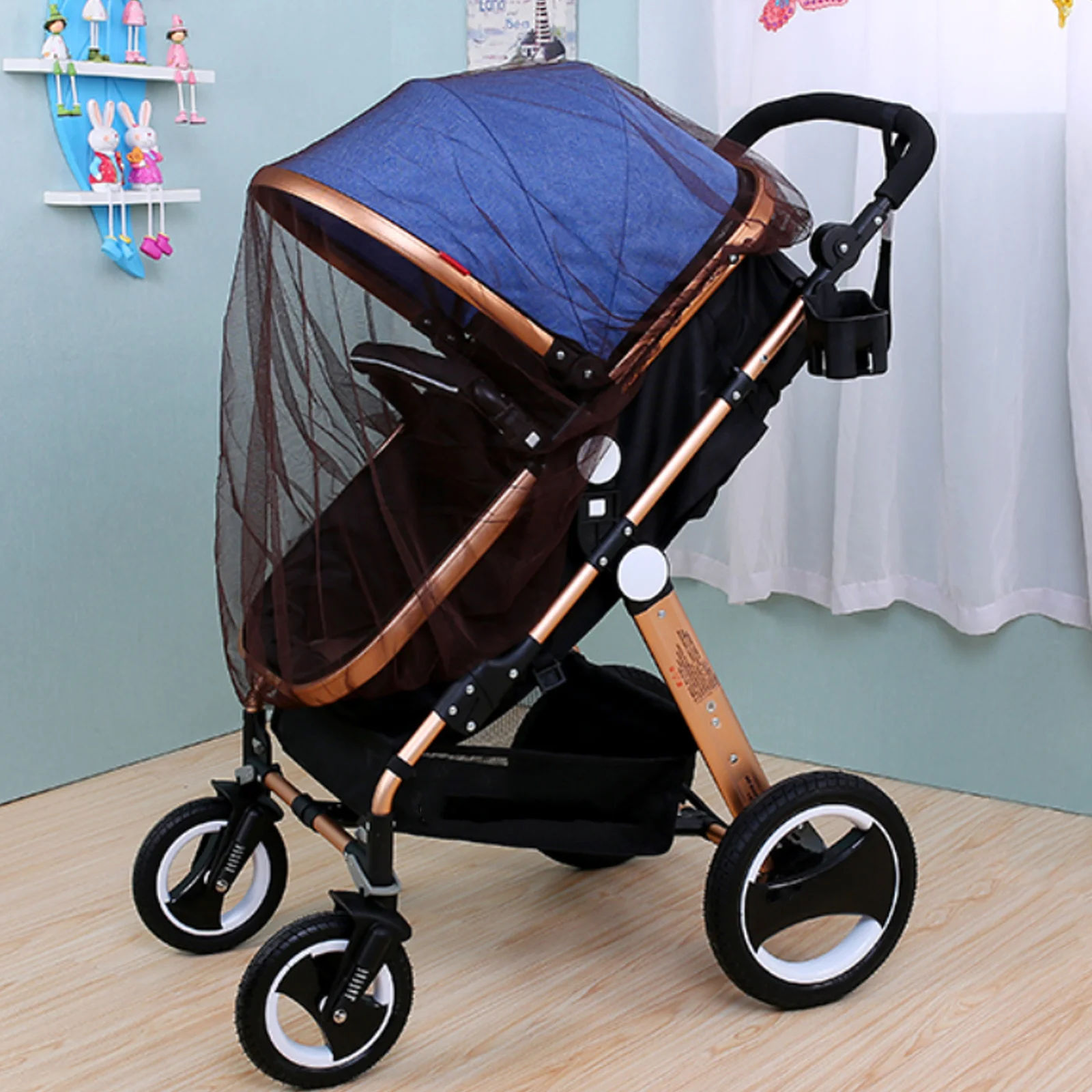 

3Pcs Baby Stroller Mosquito Netting Universal Stretchable Full Cover Breathable Mesh Netting for Kids Outdoor Use