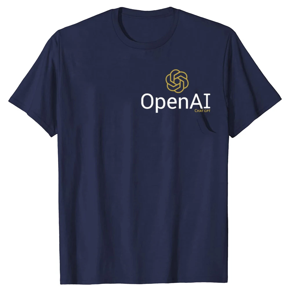OpenAI رجل تي شيرت جودة عالية 100% القطن للجنسين تي شيرت المطور مبرمج مضحك OpenAI ChatGPT فضفاض نمط هدية المحملة