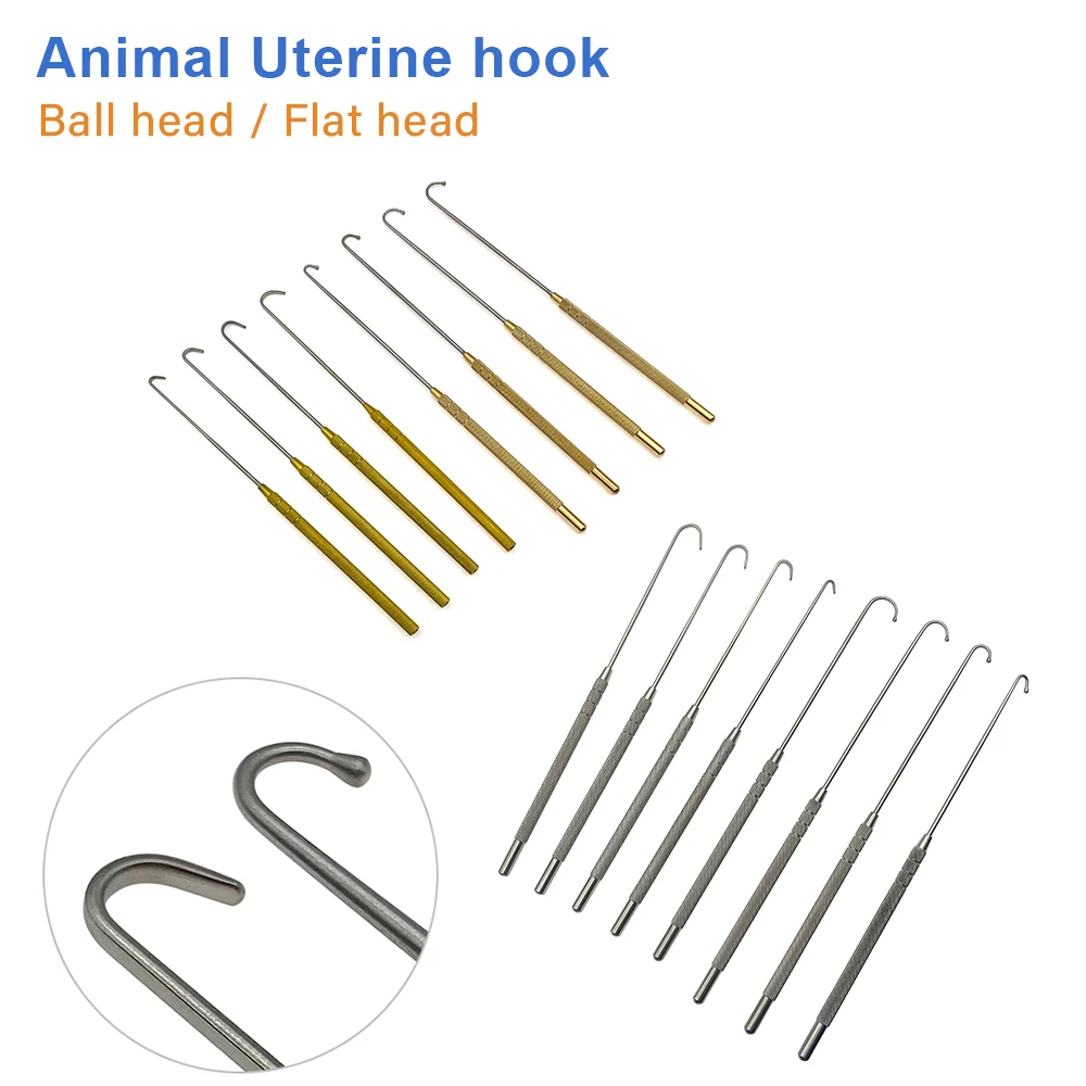 Animal Ovaries Removal Hook Vet Snook Ovariectomy Hook Pet Uterine Hook Small Animal Surgery Tools 180mm Long