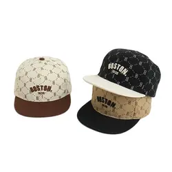 Doitbest 2023 Summer Boy Girl Cap Baseball Boston Letters Child Sun Hats Flat Brim Kids Child Peaked Caps Snapback Gorras Bones