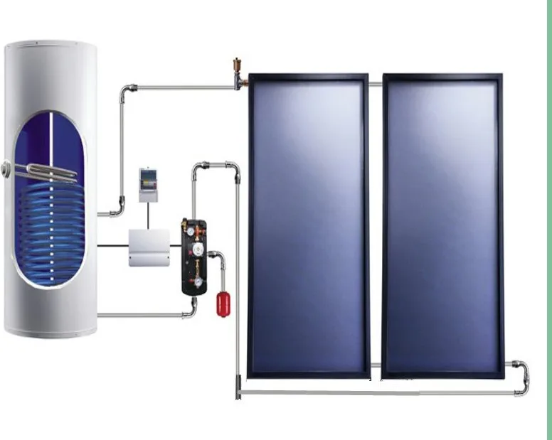 300L Split Flat Plate Pressurized Solar Water Heater Solar Powered for Villa Garage Hotel RV Shower Installation