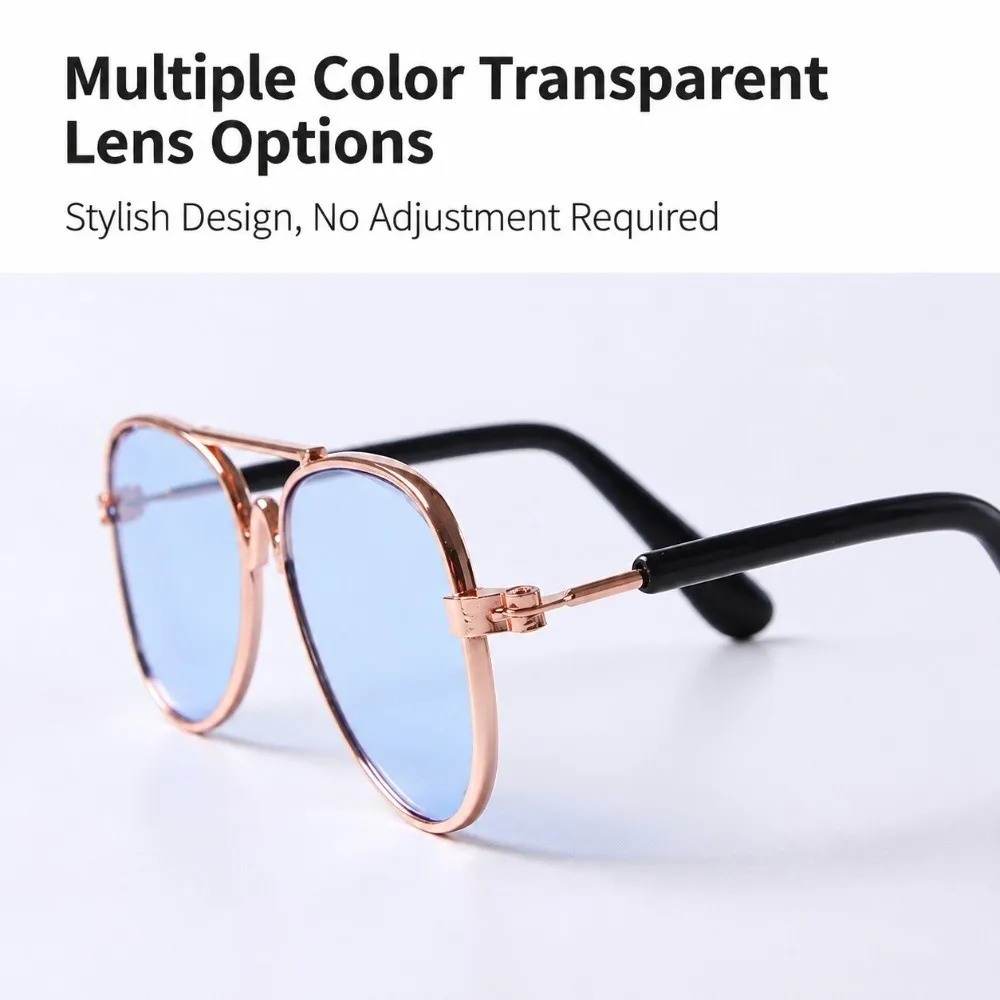 Retro Pilot Pet Sunglasses Light Metal Frame Multi Color Option Cat Sunglasses Small Size For Pets Cute Funny Look Pet Glasses