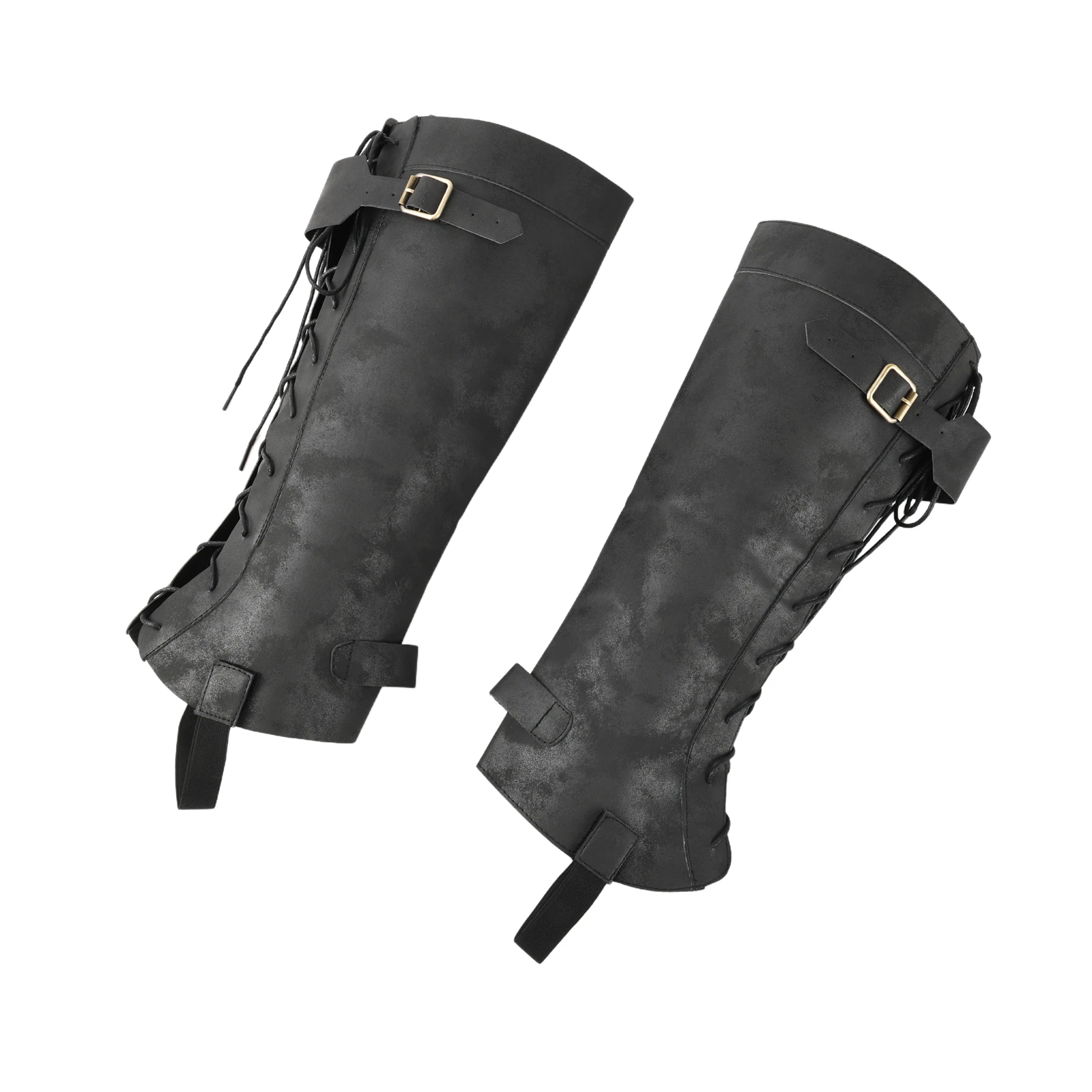1Pair Mens Retro Medieval Renaissance Shin Guards Leg Sets Renaissance Medieval Boots Covers for Halloween Party