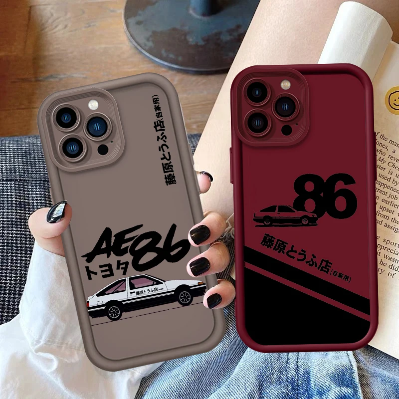 Initial D Anime Comics Art Eye Ladder For Apple iPhone 15 14 13 12 11 XS XR X Pro Max Plus Back Phone Case