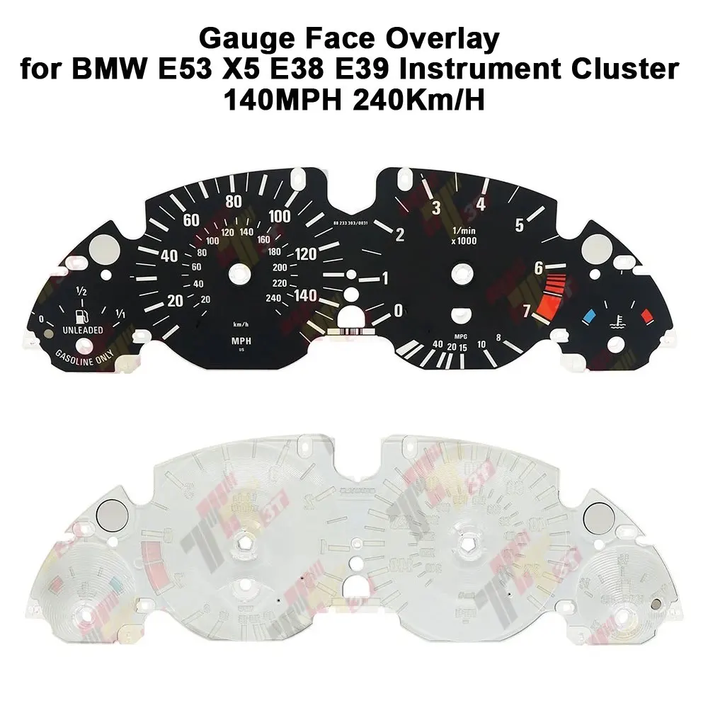 superposition-de-visage-de-jauge-pour-groupe-d'instruments-bmw-e53-x5-e38-e39-140mph-240km-h