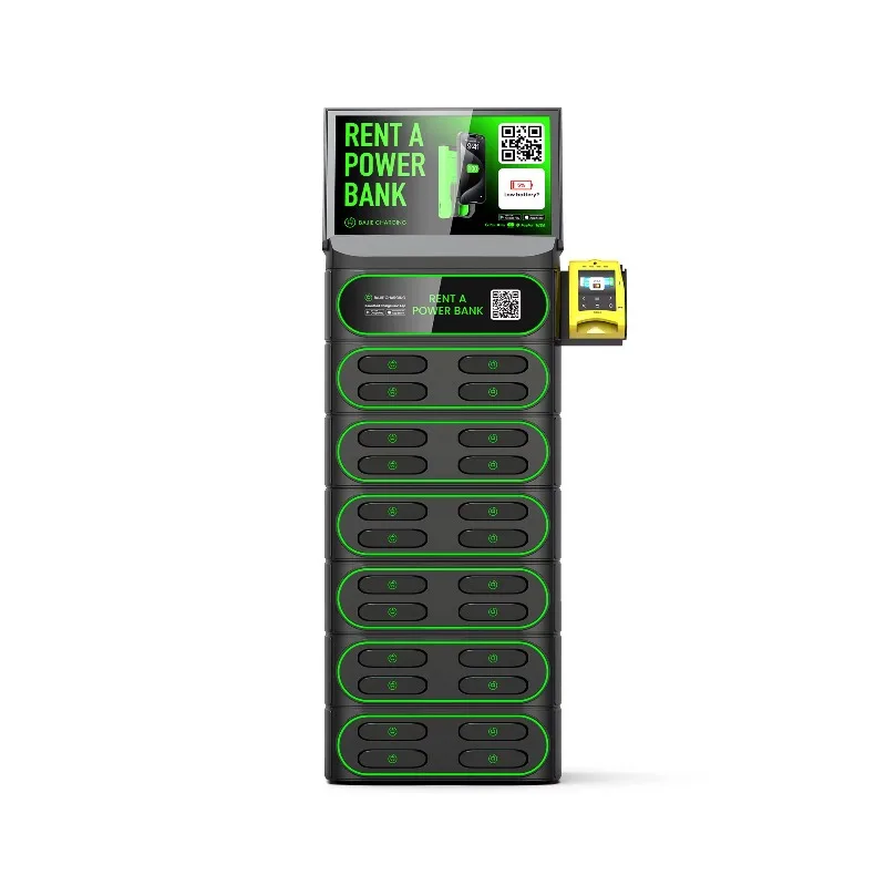Credit Card Payment Operated Phone Charging Station 24 Slots Stackable Shared Power Bank Mobile Phone Charging Vending