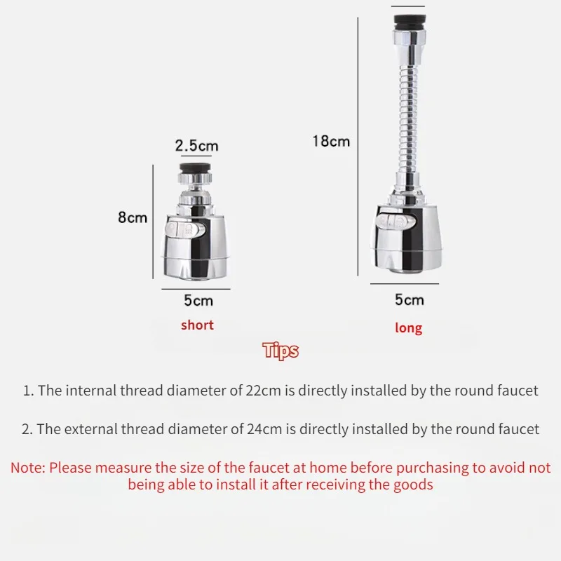 普遍的な浄水器の蛇口,360度の回転タップ,フィルターチップ,防滴の経済性,キッチン用品,オプション