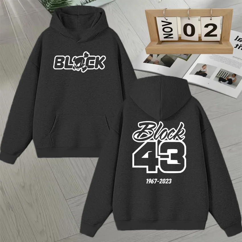 كين بلوك جرافيك مزدوج الوجهين طباعة هوديي الرجال النساء الصوف فضفاضة طويلة الأكمام البلوز للجنسين خمر الخريف الشتاء البلوفرات #4