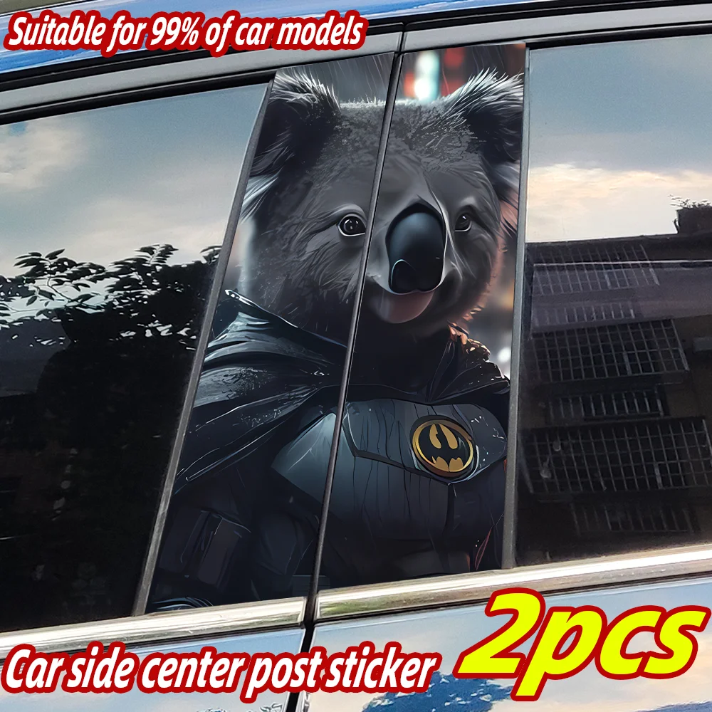 

kKoala Car Sticker Funny Knight Waterproof Auto B Pillar Decor Cover Scratches Car Door Pillar Sunscreen Vinyl Decal Accessories