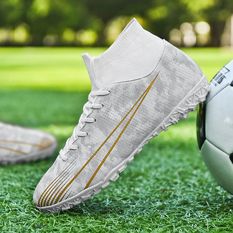 

2025 Football Shoes Men Long Spikes Soccer Shoes Fast Football Shoes Society Cleats Comfortable Football Field Boots Professiona