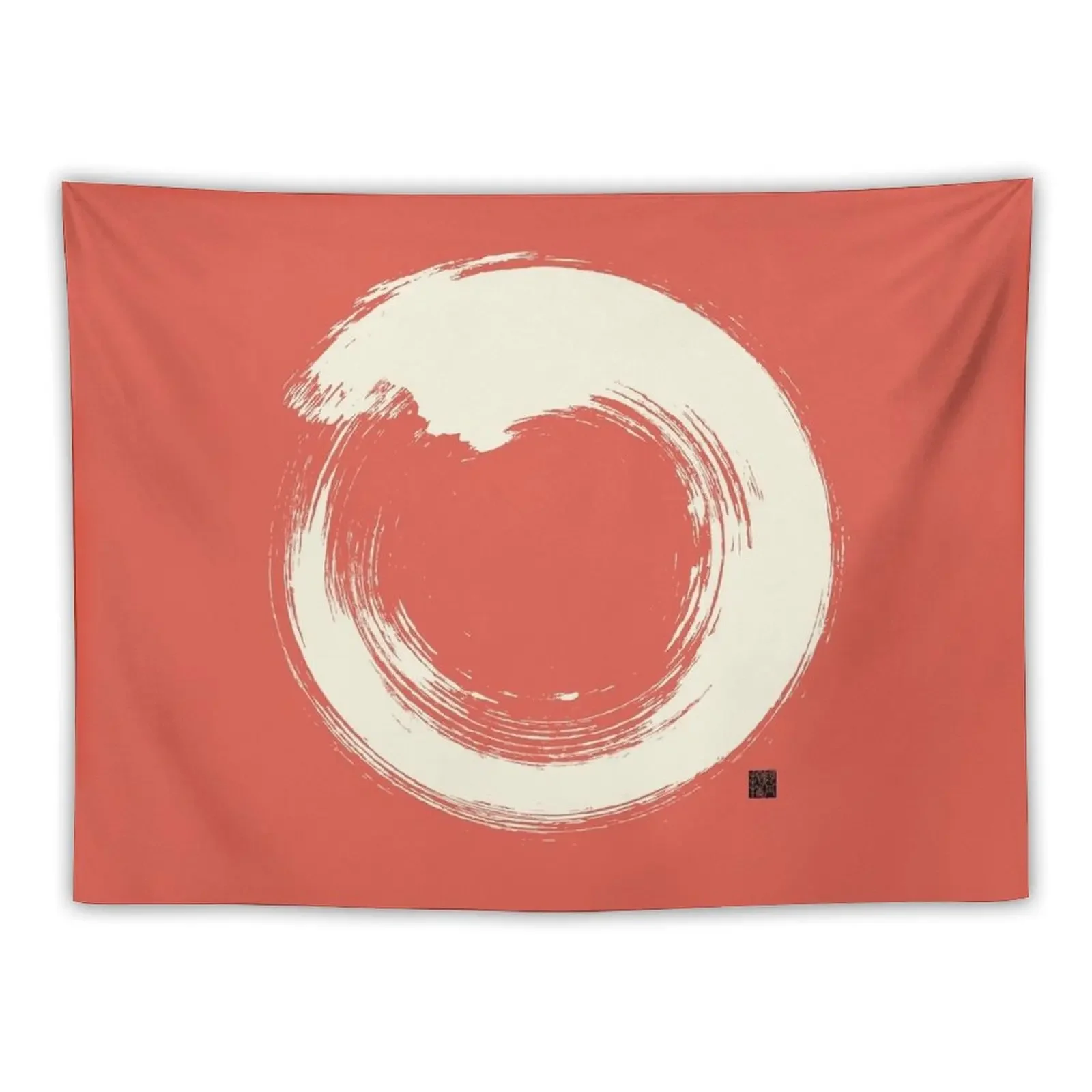 

Red Ensō / Japanese Zen Circle Tapestry Kawaii Room Decor Room Decoration Korean Style Wallpapers Home Decor Tapestry