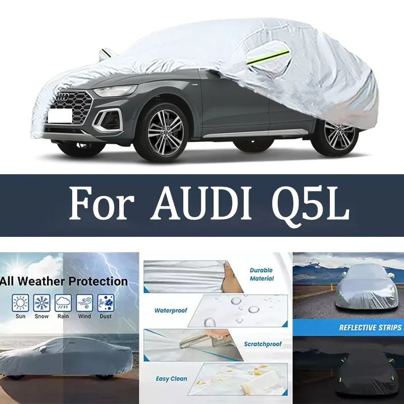 

For AUDI Q5L Car Cover Outdoor Protection Covers Snow Sunshade Waterproof Dustproof Exterior UV Car Accessories Auto