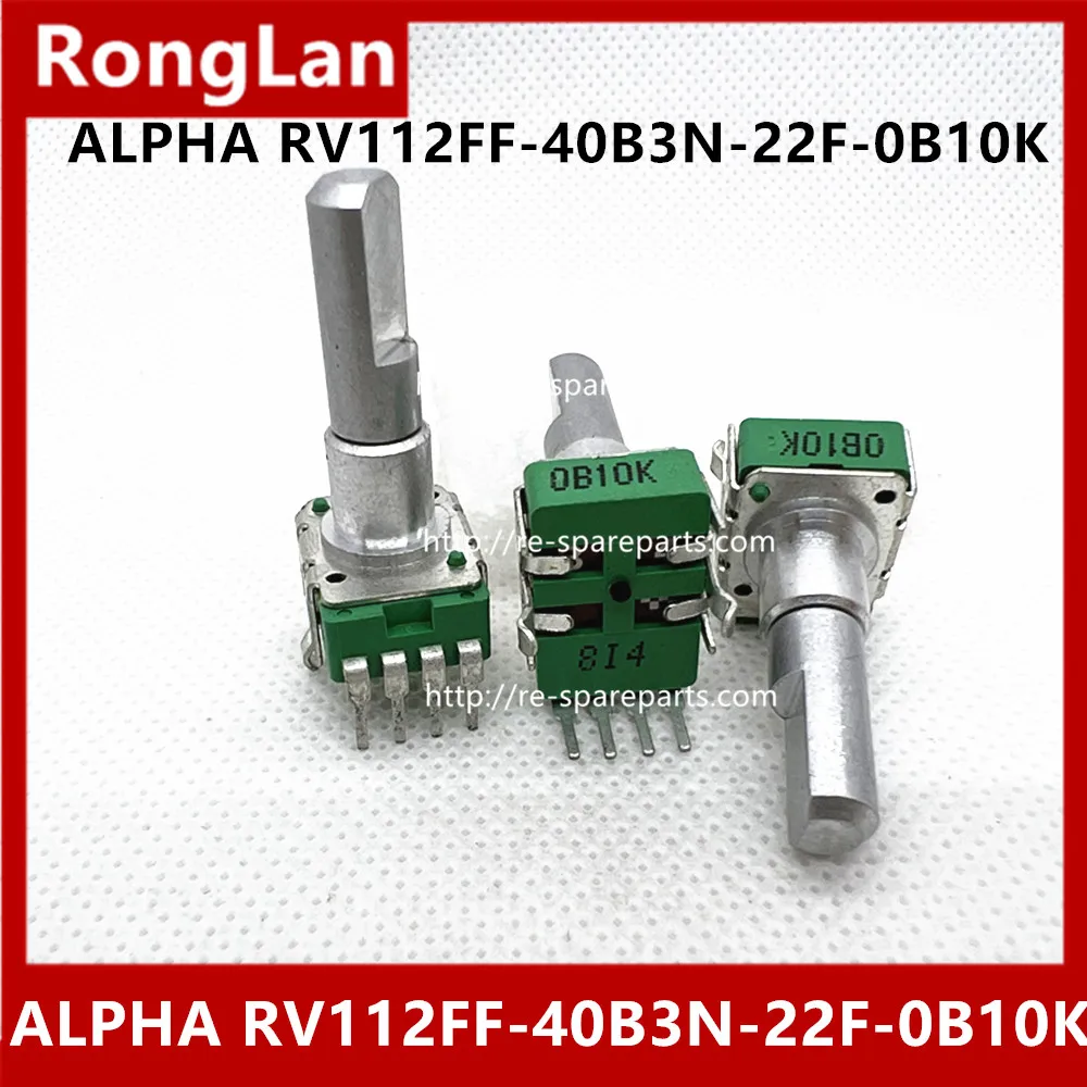 

Taiwan RV112FF-40B3N-22F-0B10K ALPHA 360 degree turn effect potentiometer RV11 RV112FF OB10K 0B10K 22MMF -10PCS
