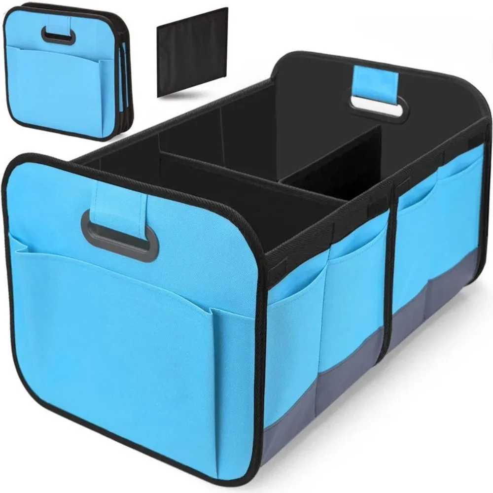 

Collapsible Car Trunk Organizer Oxford Multi-Compartments Car Storage Organizer Reinforced Handles Large Capacity Container Box