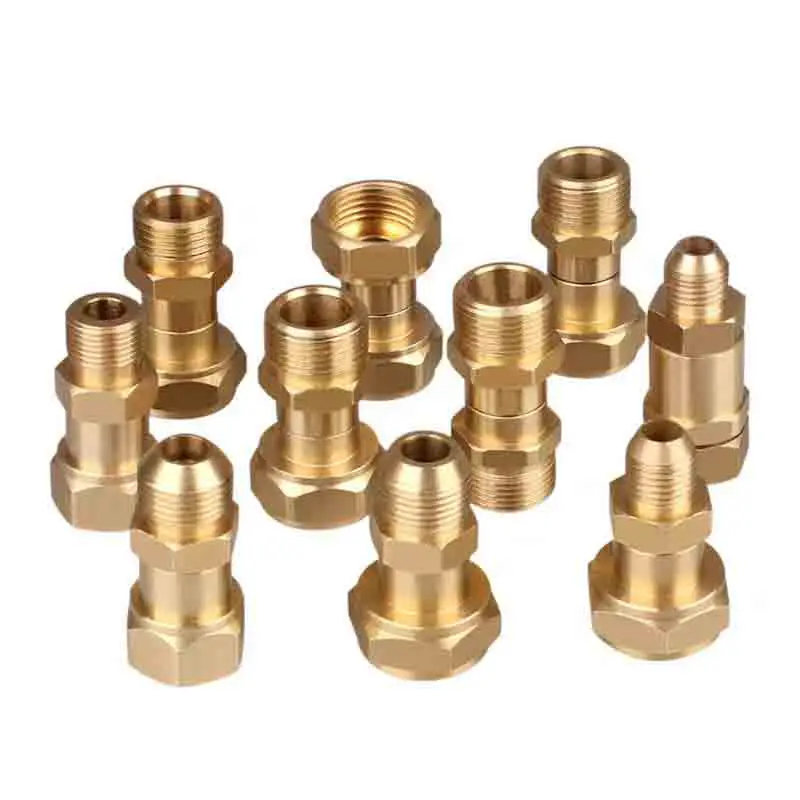 Customized Cnc Lathe Machining Brass Car Washing Machine Anti Winding Joint 55/380 Copper Quick Connector