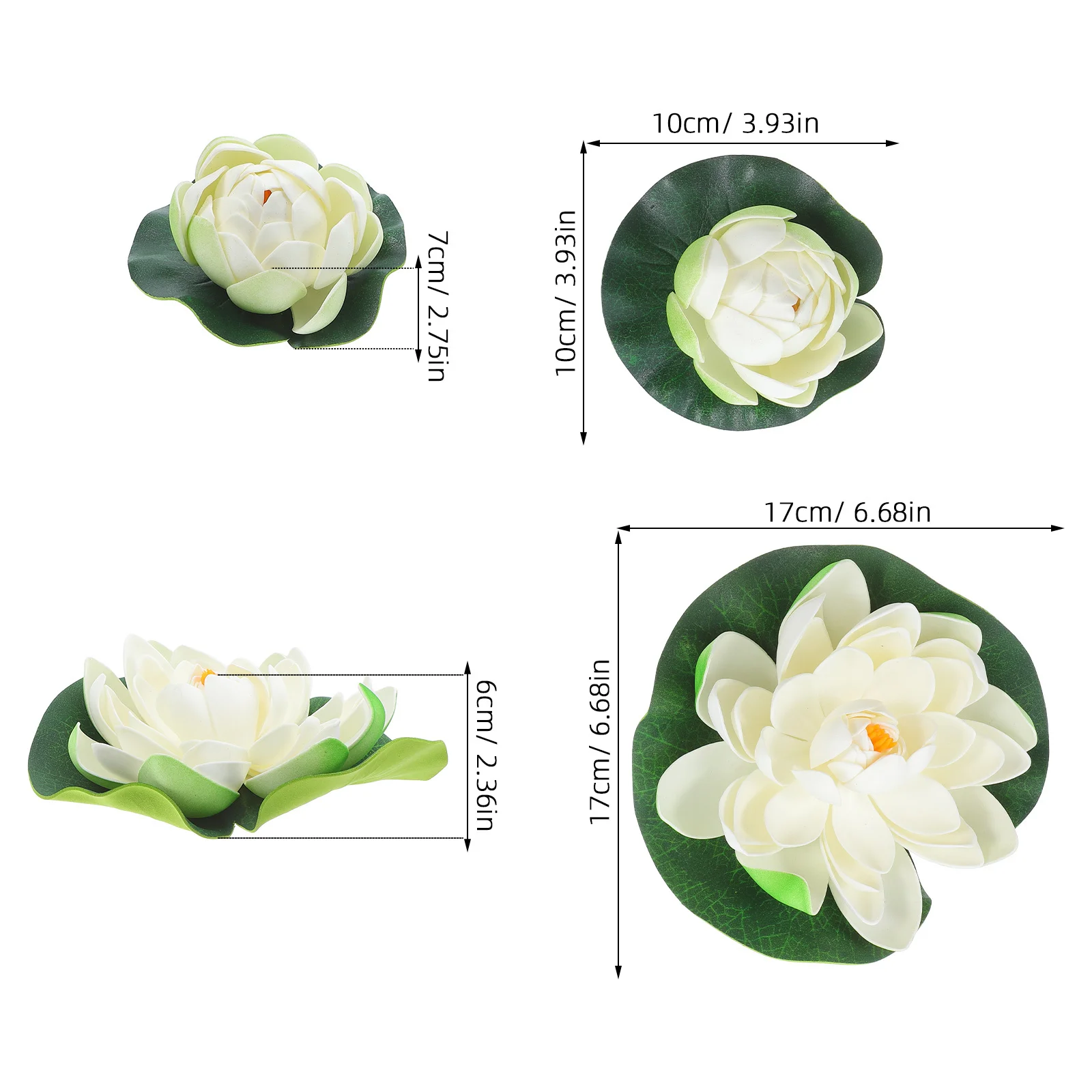 5개입 사실적인 인공 수련 꽃 시뮬레이션 연못 장식품 수족관 어항 식물 부유 꽃