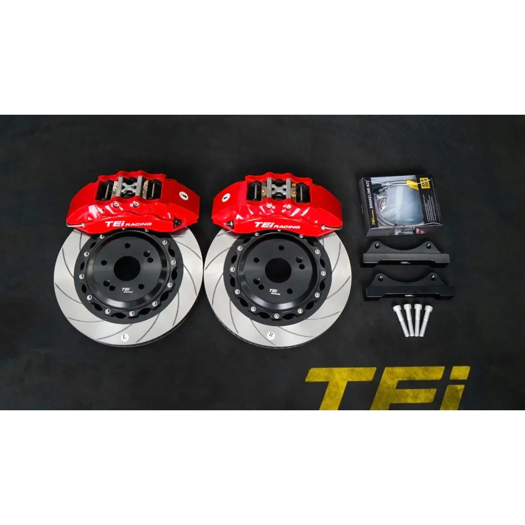 Front Big Brake Kit P60ES 6 Piston Caliper With 355*32 mm Rotor BBK Auto Brake System For Model 3 18 Inch Car Rim