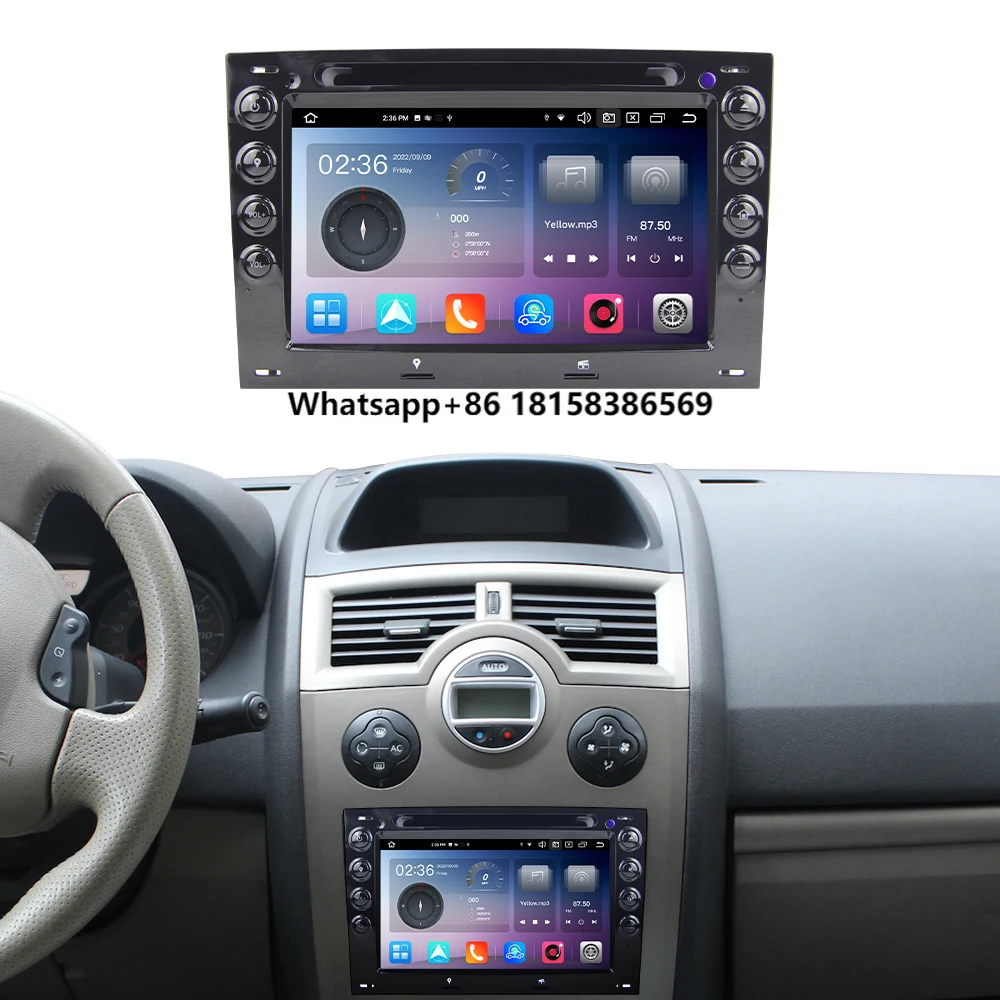 

2003-2010 Megane 2 Car DVD Player 7 Inch Android 12 GPS Navigation Mirror Link Hi-Res Audio LCD CD MP3 Players Portable