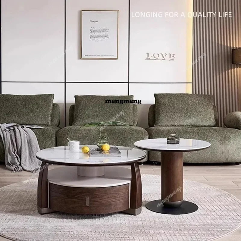 Round Cute Coffee Table Transform Cheap Designer Drawers Accessories Side Table Bedroom Mini Minimalist Living Room Furniture