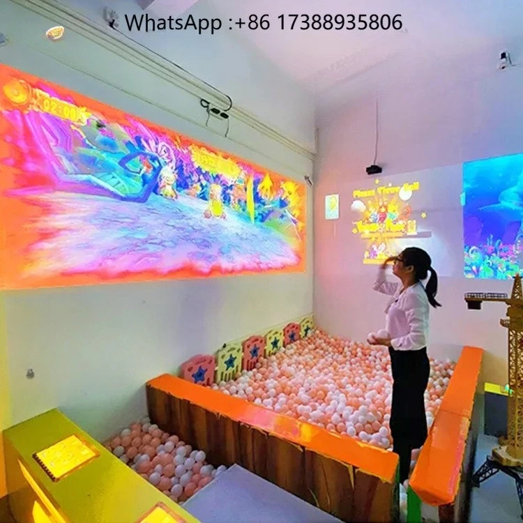 Interactive Indoor Playground Equipment Kids' Amusement Park Ball Pit Touch Screen Wall Games Soft Play Projection Advertising