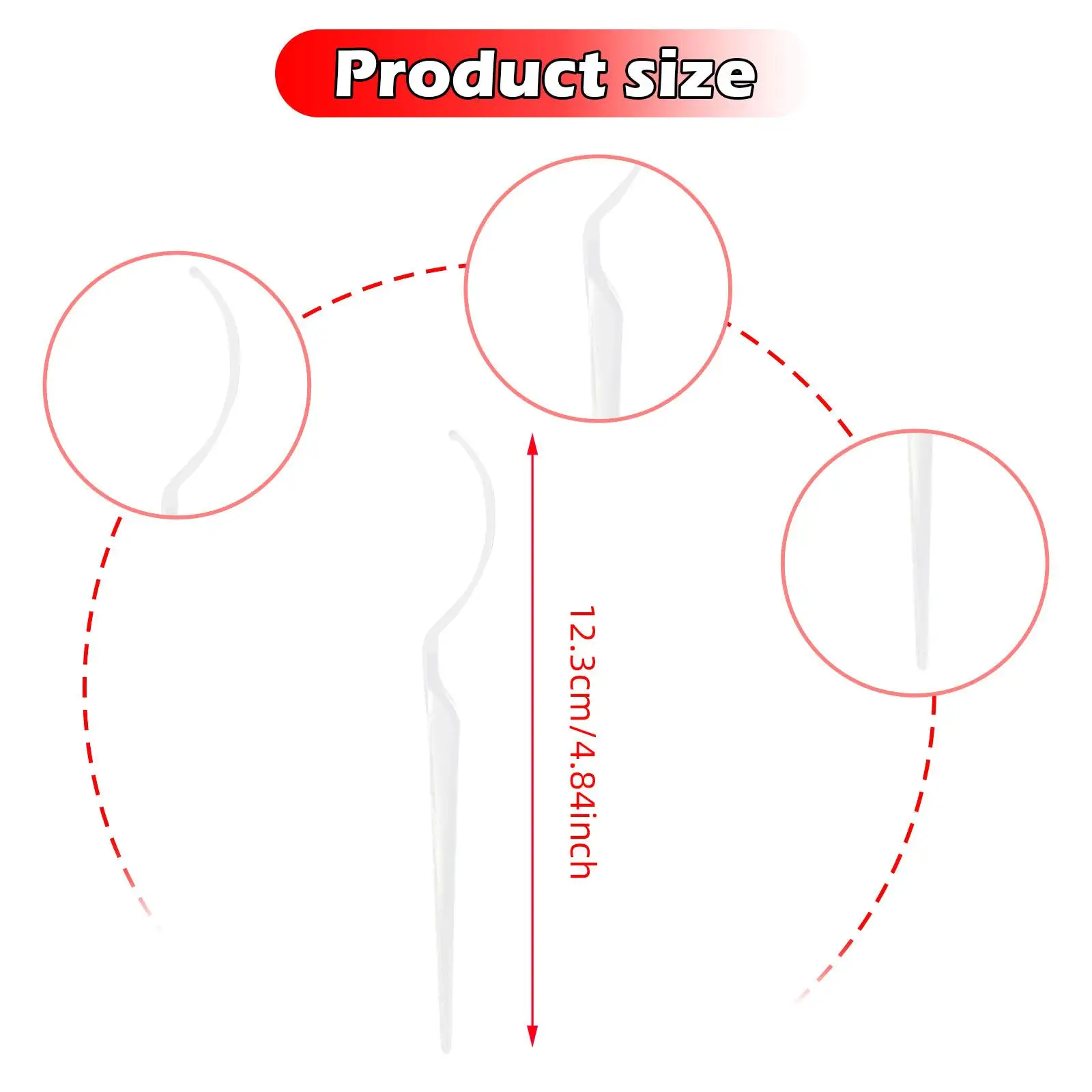 12 個まつげディスプレイスティックまつげアプリケーターツールポータブル快適なまつげホルダーラッシュアプリケーター