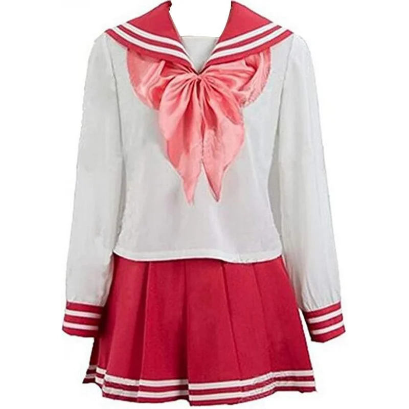 

❤️❤️❤️Poetic Walk Womens Cosplay Costume Red School Uniform Sailor Dress Halloween Outfit Custom❤️⭐️❤️