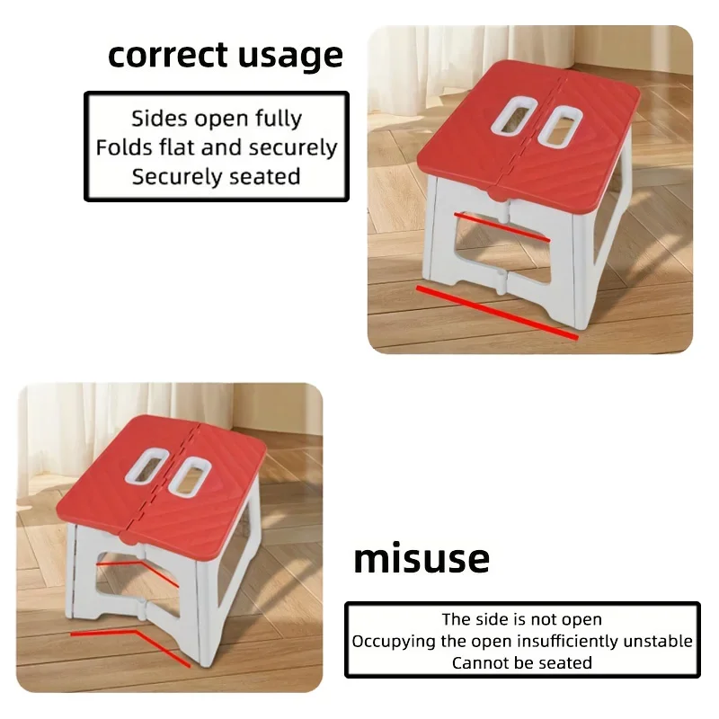 Folding Stool Household Lightweight Leisure Fishing Stool Children Utility Small Bench Outdoors Portable Non-Slip Plastic Chair image 6
