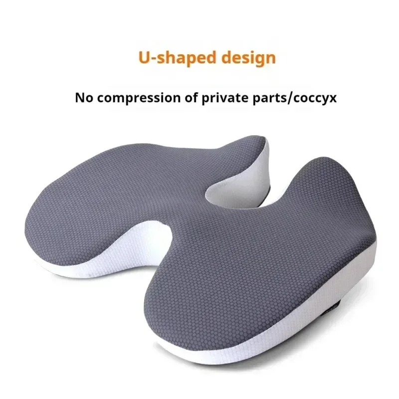 Non Slip Orthopedic Memory Foam Seat Cushion, Reduce Tailbone Sciatica Discomfort for Chair & Car