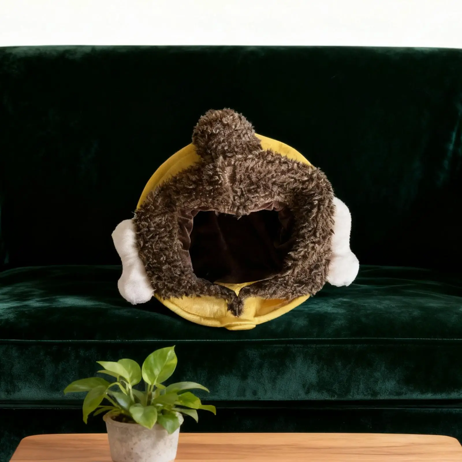 Chapeau tête de bouddha en peluche pour hommes et femmes, accessoire de Costume amusant avec son léger