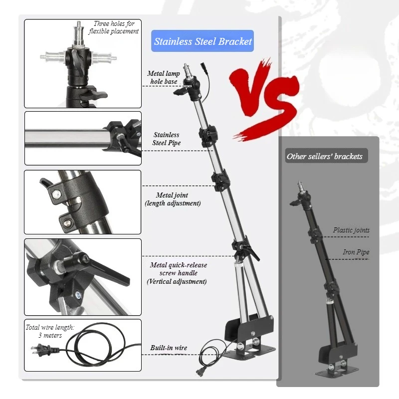Metal Tattoo Lamp Aesthetic Tattoos Accessories Electric Permanent Makeup Accessories Adjustable Professional Tattoos Supplies