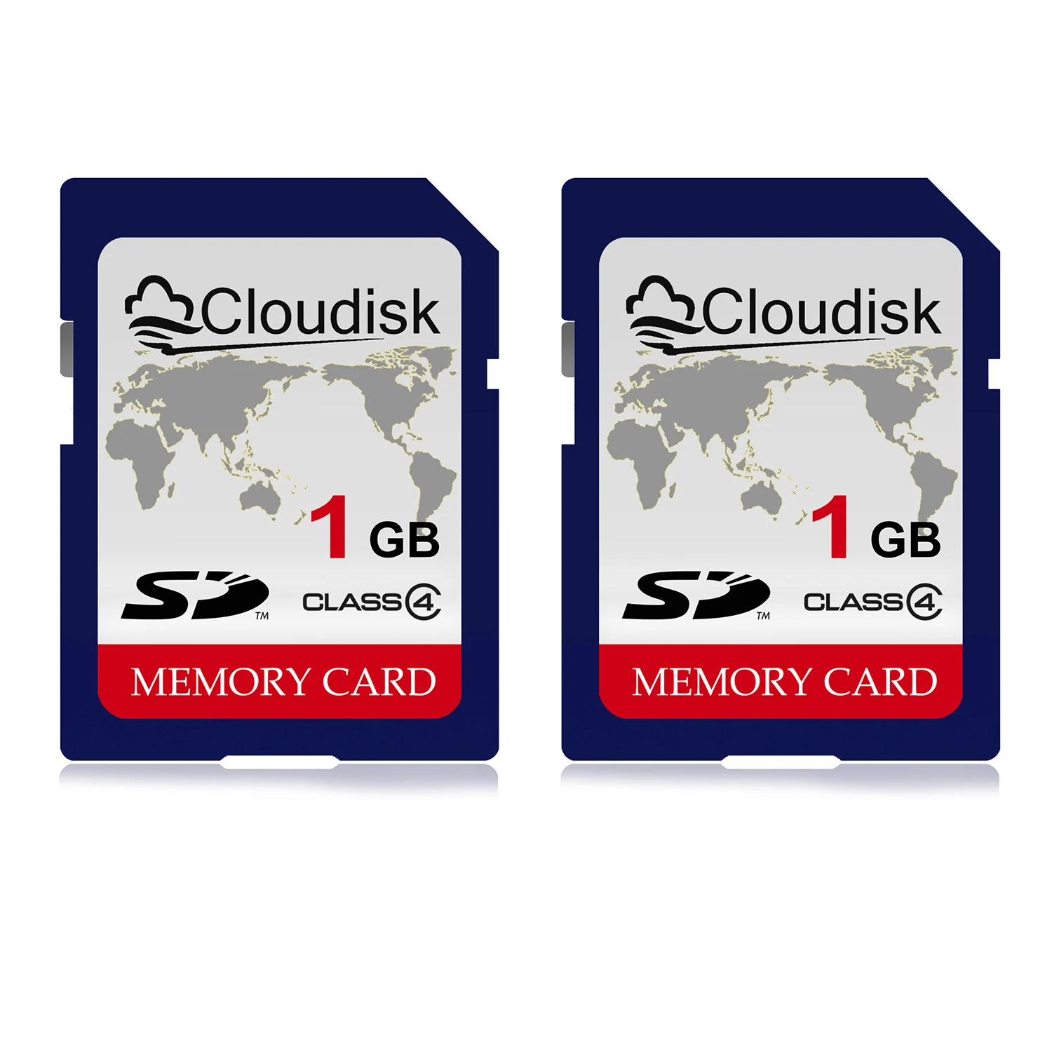 Cloudisk 2pcs SD Card 4GB 2GB 1GB World Map Motif Class 4 128MB Memory Cards for Camera