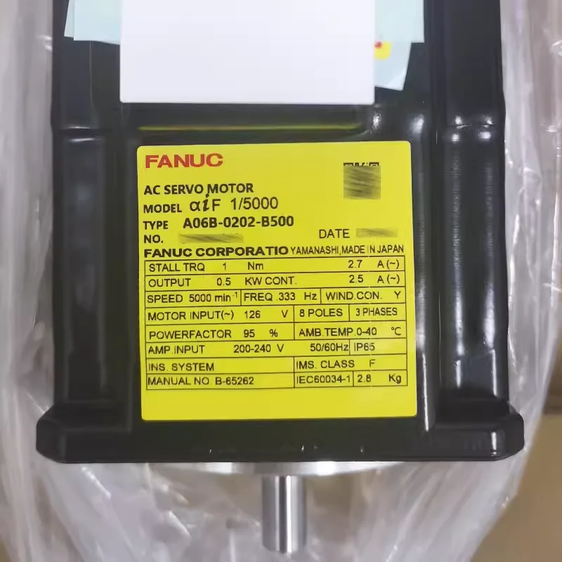 

A06B-0202-B500 New Fanuc AC Servo Motor 12 Months Warranty A06B0202B500