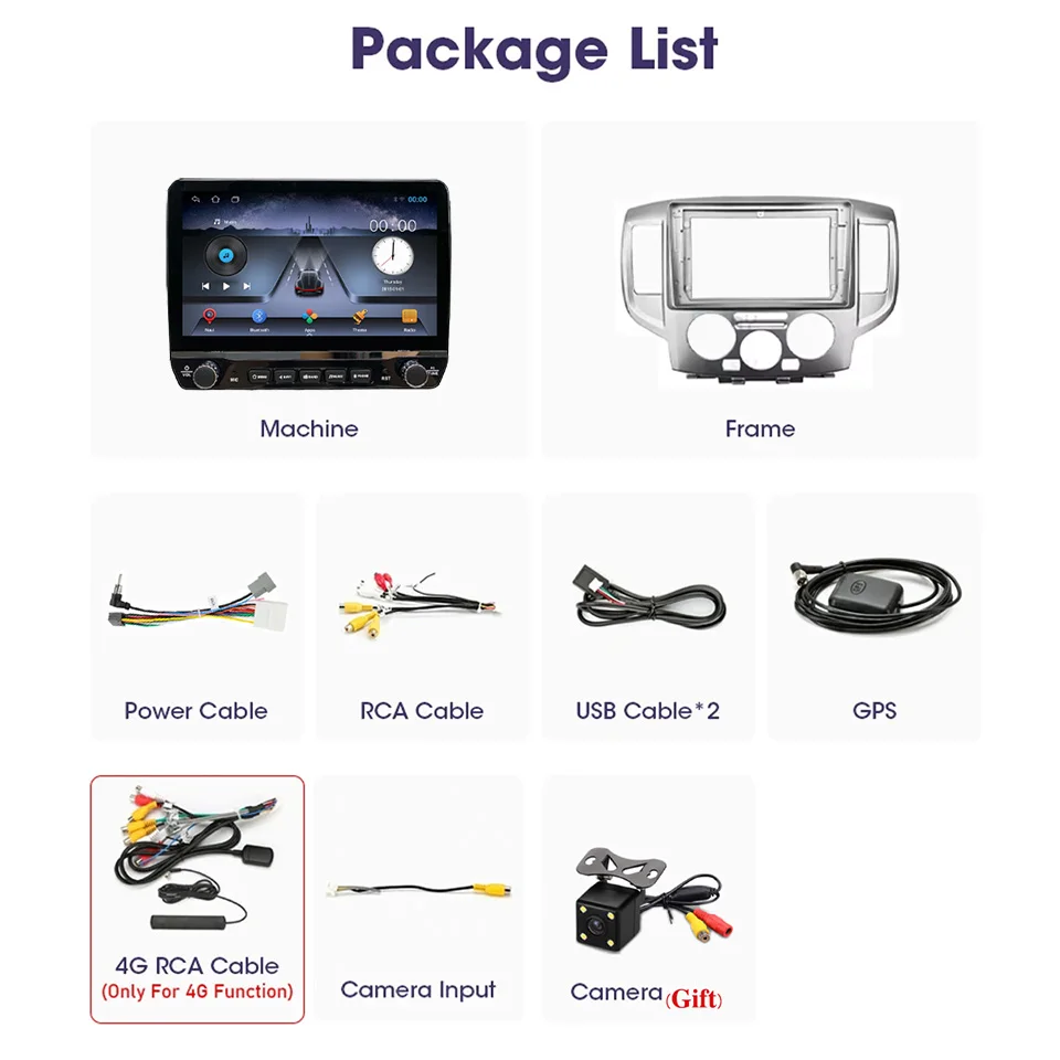 Android 14 Auto Car Radio Audio Stereo HU For Nissan NV200 2009 2010 2012 2014 2016 2018 Multimedia Player GPS Navi DVD Cassette