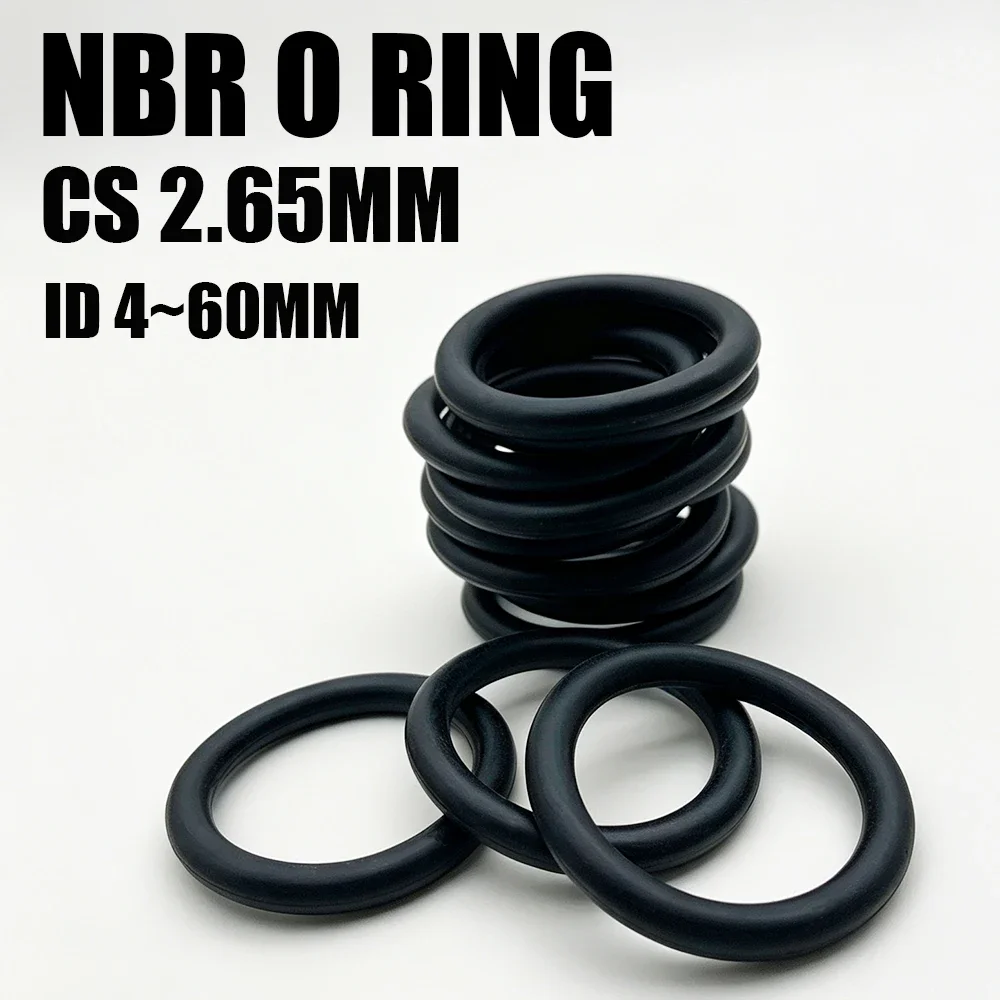 20 Pieces of NBR O-ring, CS2.65mm, Outer Diameter 4-60mm, Oil Resistant Universal Equipment Maintenance Sealing Ring