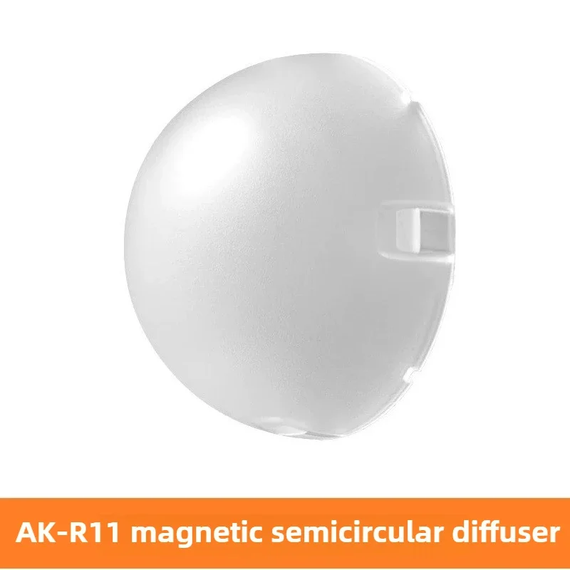 AK-R11 Dome Diffuser Replacement Soft and Bright Light Effect Magnetic Dome Diffuser Adsorption Round Flash Head for V1/S-R2