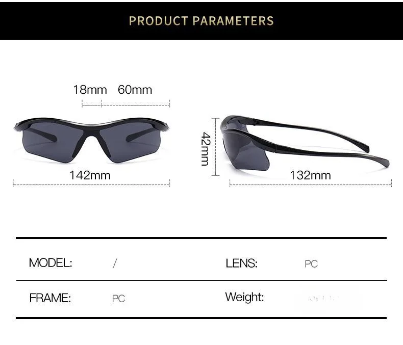 Neue Sport Männer Sonnenbrille Straße Fahrrad Brille Berg Radfahren Reiten Schutz Brille Brillen Halb Rahmen Fahrrad Sonnenbrille – Detail 3