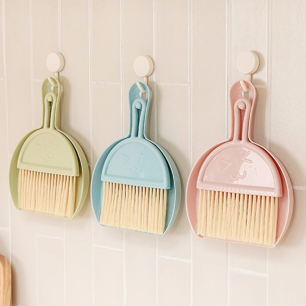 For Cleaning Desk Or Tables Dustpan Broom Set Dustpan Broom Set Plastic Practical Small Lovely Convenient To Storage