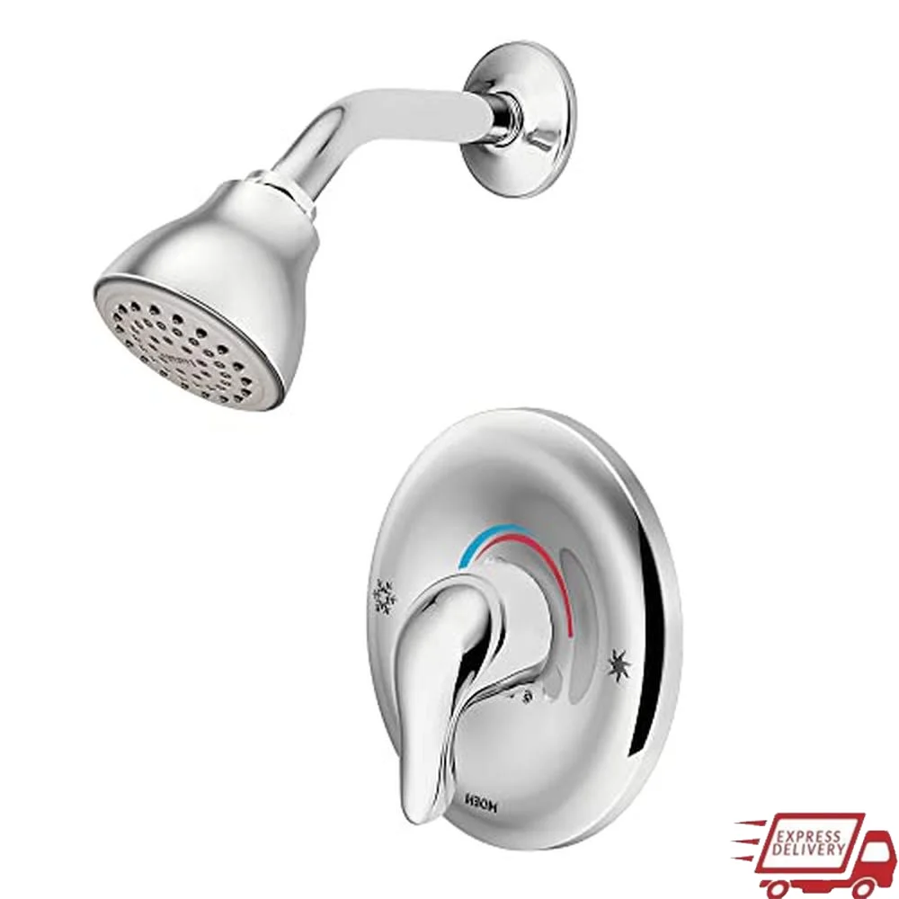 Chrome Single Handle Shower Faucet Valve Control Included Pressure-Balancing Function L2352