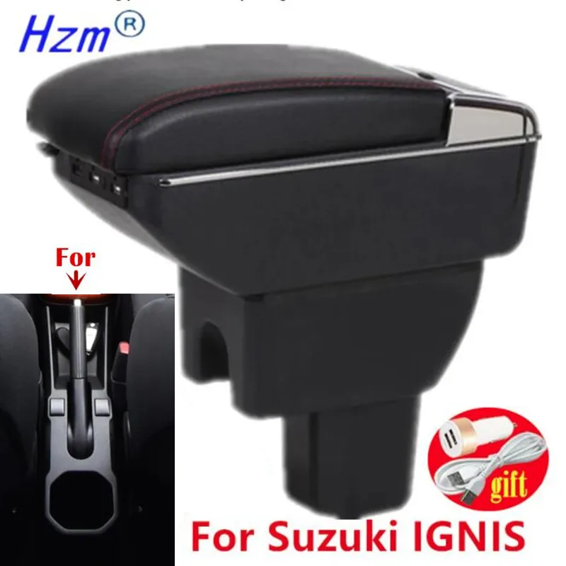 Auto Armlehne Box Für Suzuki IGNIS Zentrale Lagerung Box usb port Innen Gewidmet Retrofit Teil Auto Zubehör