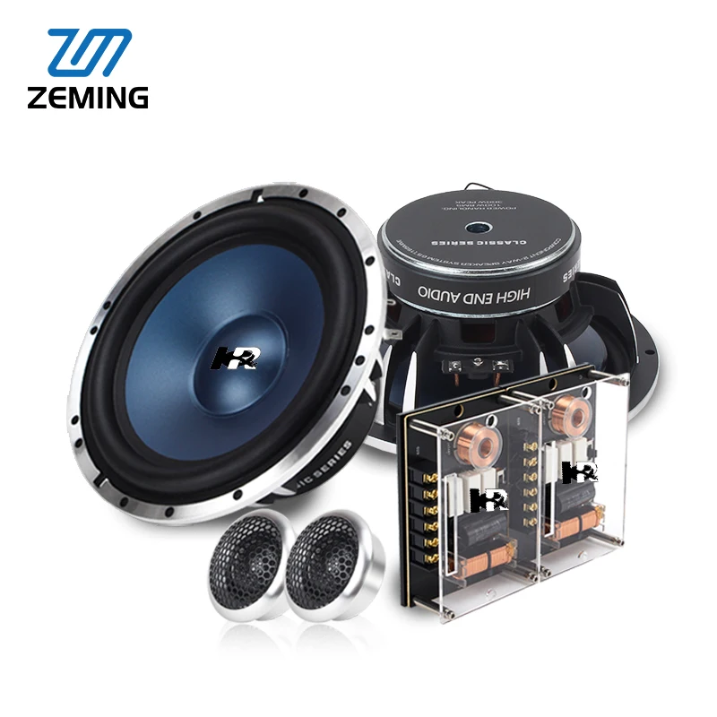 Zeming Audio 6.5 Inch PP Cone Component Speaker Cast Aluminum Basket 2-way Nominal power 80W*2 car speaker coaxial speaker
