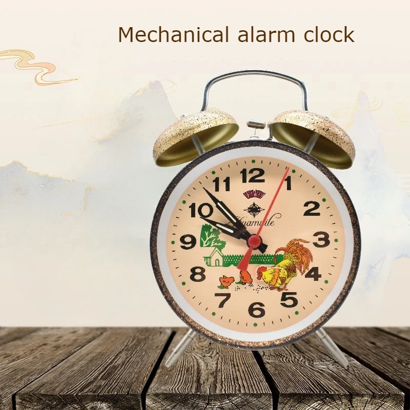Despertadores mecânicos de metal relógio vibrador retro luz despertador industrial relógios exclusivos mesa mini relógio escritório
