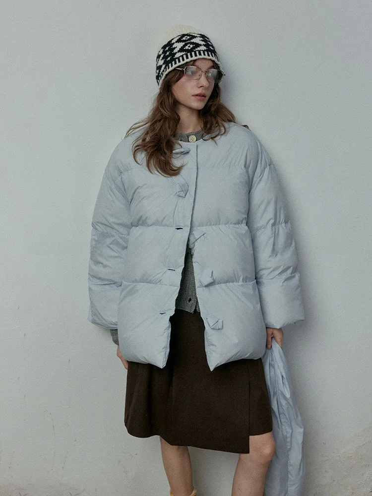 

Женская утепленная куртка TNIT с шарфом, белая, свободного кроя, теплая зимняя верхняя одежда, прямой силуэт, 90% пухового наполнителя