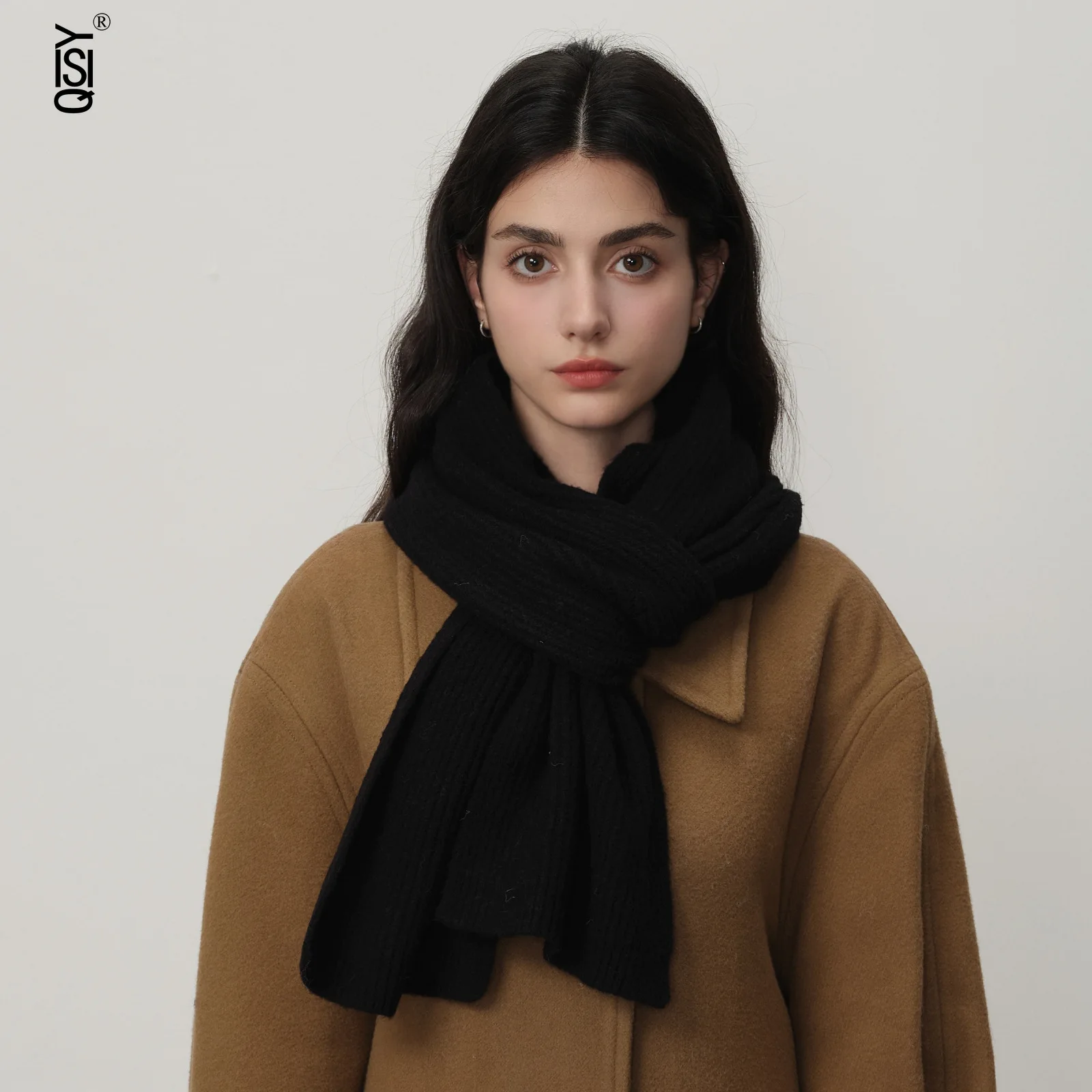 Bufanda de lana de punto cálida de nuevo estilo coreano de invierno, bufanda y cuello de mujer suaves, cómodos y de moda