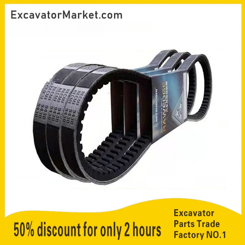 

For Sany Excavator Drive Belt Air Conditioning Engine Fan Belt Drive Belt Excavator Supplies Wear Excavator Parts