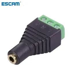 ESCAM-conector de vídeo AV Balun de 3,5mm, Conector estéreo hembra a AV, Terminal de tornillo, 3,5mm, hembra, bloque de terminales de 3 pines, 1 unidad